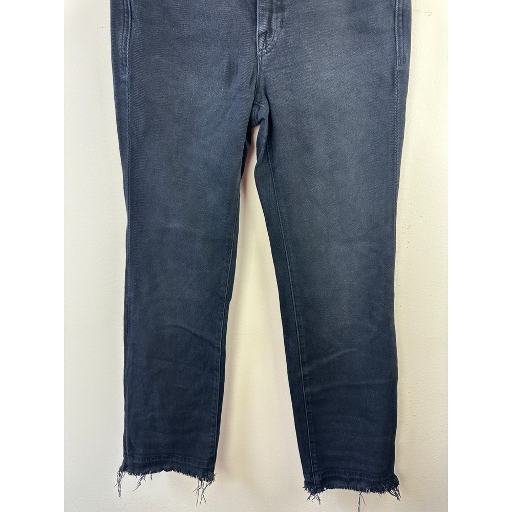 AYR The Rocker Jeans with Frayed Hem in Magnetic Black Cropped Denim Size 26 - Picture 3 of 13